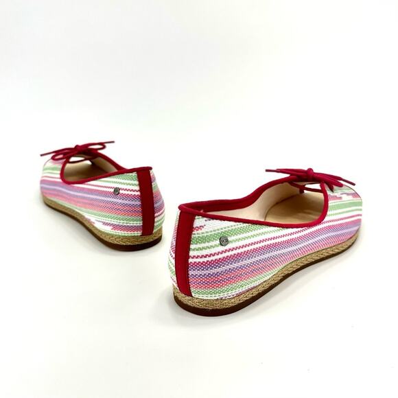 Ugg Marleigh Open Toe Flats Sz 9 Pink/Multi Serape/Canva Espadrille Platform New - Picture 16 of 16